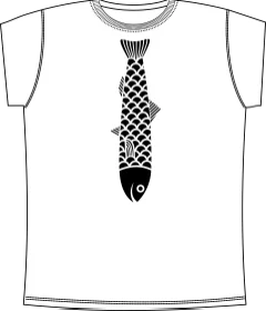 Галстук Рыба White